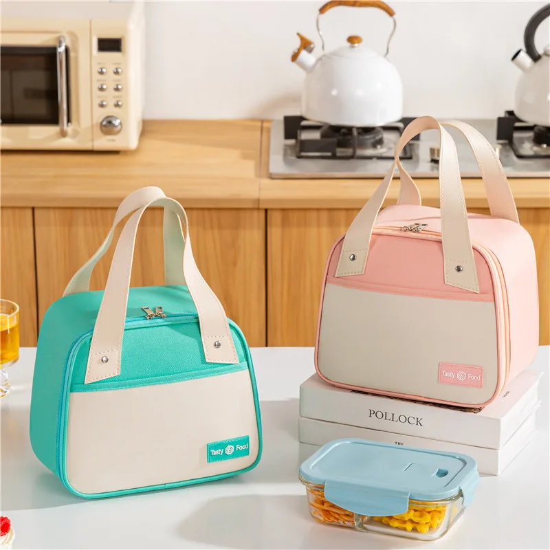 Hard Oxford Cloth Insulated Lunch Bag Thickened Portable Ice Pack Work for Girls Insulated Convenient Storage for Food