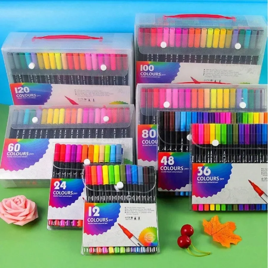 Color Watercolor Pen Set, Washable Soft Head Marking Brush, Multi Color Painting Watercolor Art Marking Pen, Painting Supplies