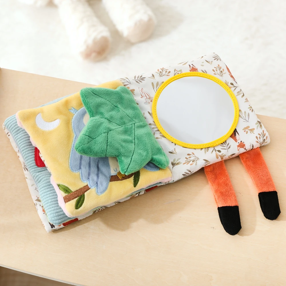 Bebê macio livros brinquedos crinkle pano livro caudas de animais para bebê infantil desenvolvimento precoce carrinho interativo brinquedos macios presentes do bebê