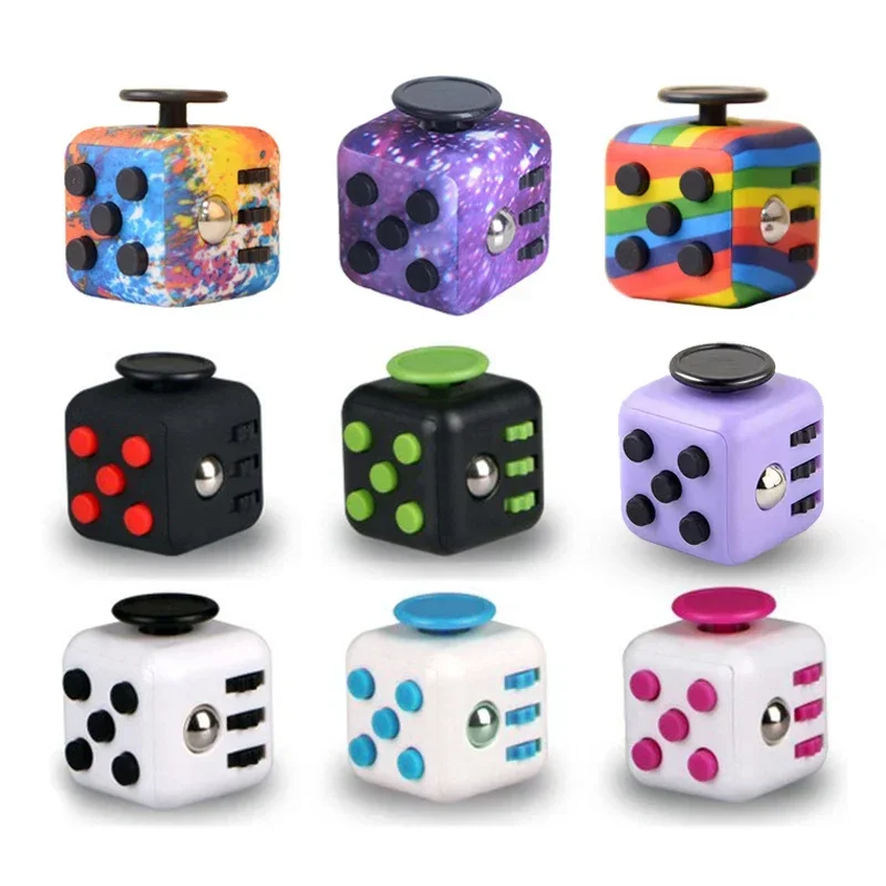 Solid Color Fidget Decompression Dice for Release Stress Autism Anxiety Relieve Adult Kids Stress Relief Anti-Stress Fingertip