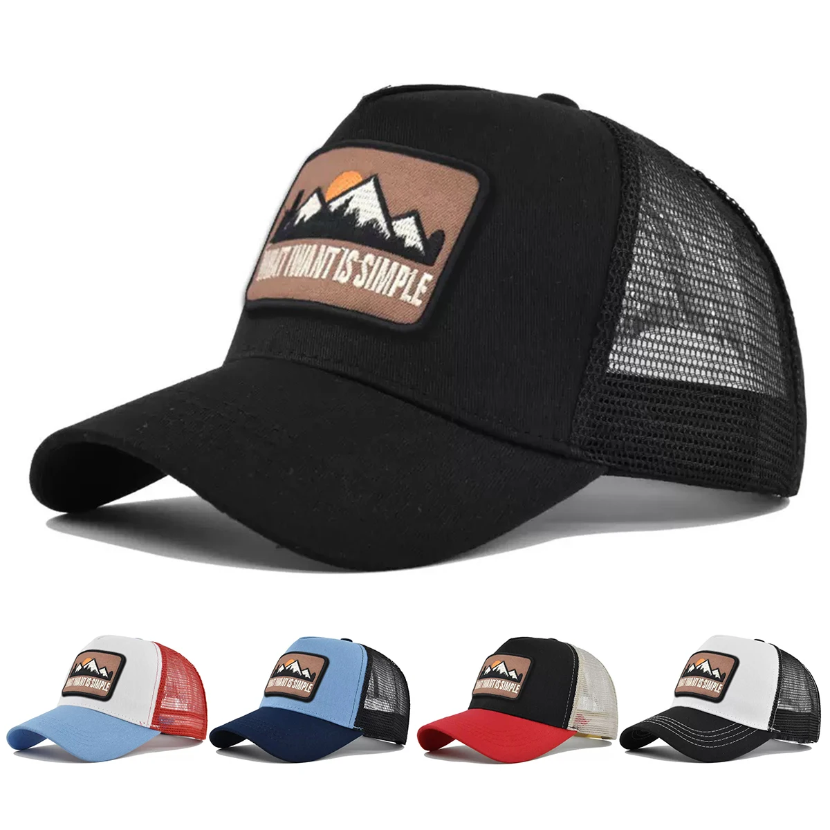 Unisex WHAT I WANT IS SIMPLE Print Baseball Net Caps Spring Summer Outdoor Adjustable Casual Hats Sunscreen Hat Sports Cap