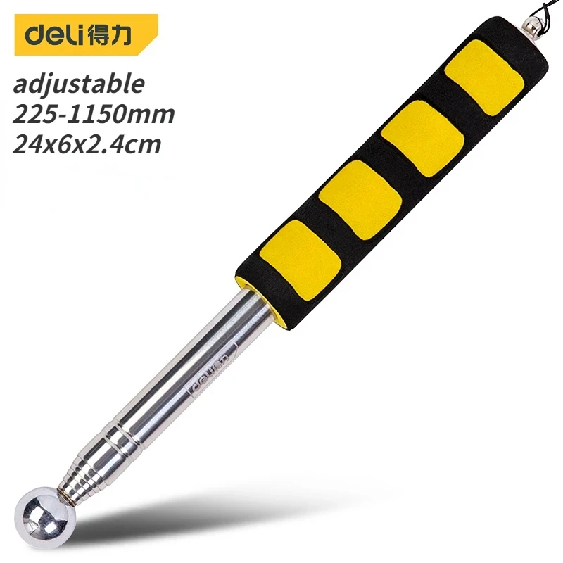 Deli 98/115/160CM Multifunktions Teleskop Selbstverteidigung Hämmer Leere Trommel Hammer Zimmer Test Stange Inspektion raum Werkzeuge Metall Test – Detail 6