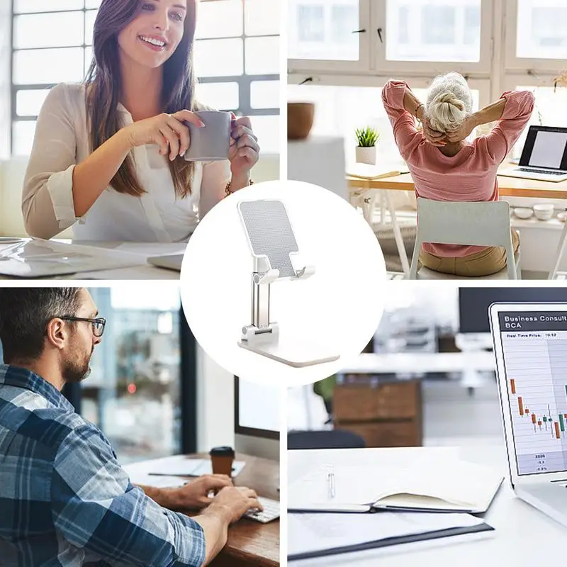 Foldable Cell Phone Stand Phone Stand For Desk Foldable Phone Holder For Desk Mobile Stand Cell Phone Stands Desk Accessories