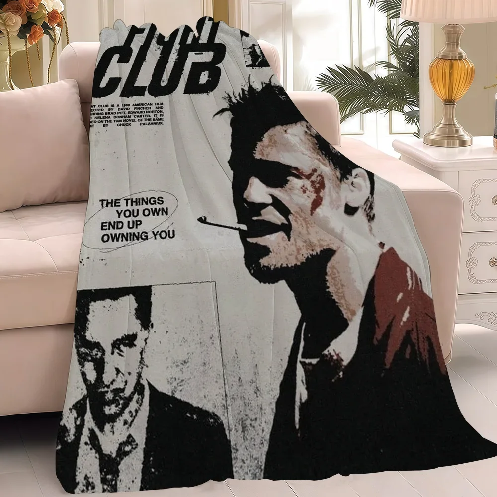Film F-Fight C-Club Action Classics Blanket Warm And Soft Suitable For Bedroom Living Room Sofa Bed Office Travel Camping