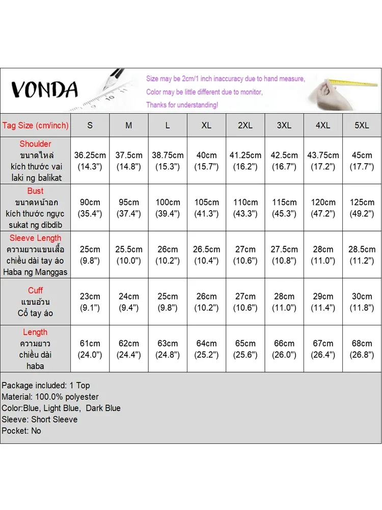 VONDA Women Blouse Sexy Cold Shoulder Solid Short Sleeve Tunic Tops 2025 Summer Casual Loose Fashion Shirts Elegant Office Blusa