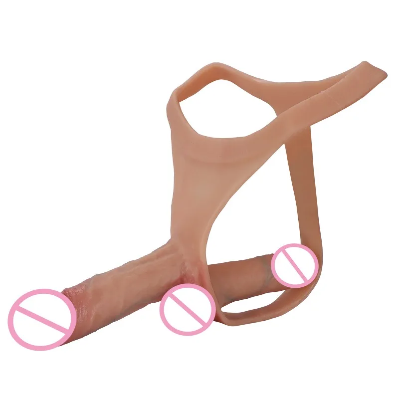 Silicone Double Penis Dildo Wearing Pants Dick Realistic Penis Sex Toys for Lesbian Couple Dildo Masturbator Adult Toys Sex Shop