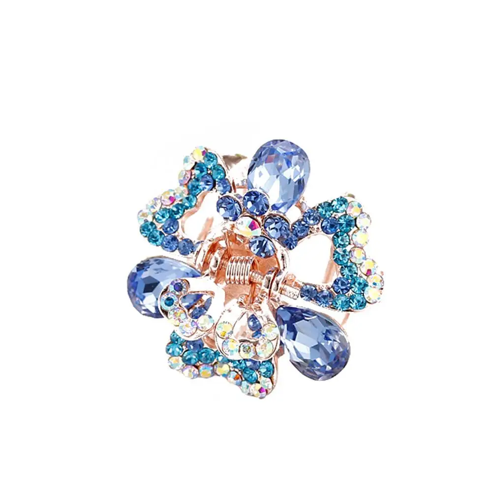 

4 Pcs Crystal Claw Clips Jaw Hair Accessories for Bangs Hold Decorative Women Small Hair Barrettes Easy to Wear for Party