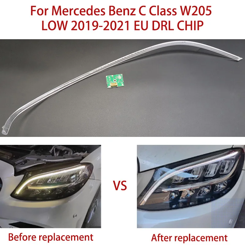 

Repair Parts and Accessories For Mercedes-Benz C-Class W205 LOW 2019-2021 EU White Light Angel Eye Car DRL CHIP Ballast Module