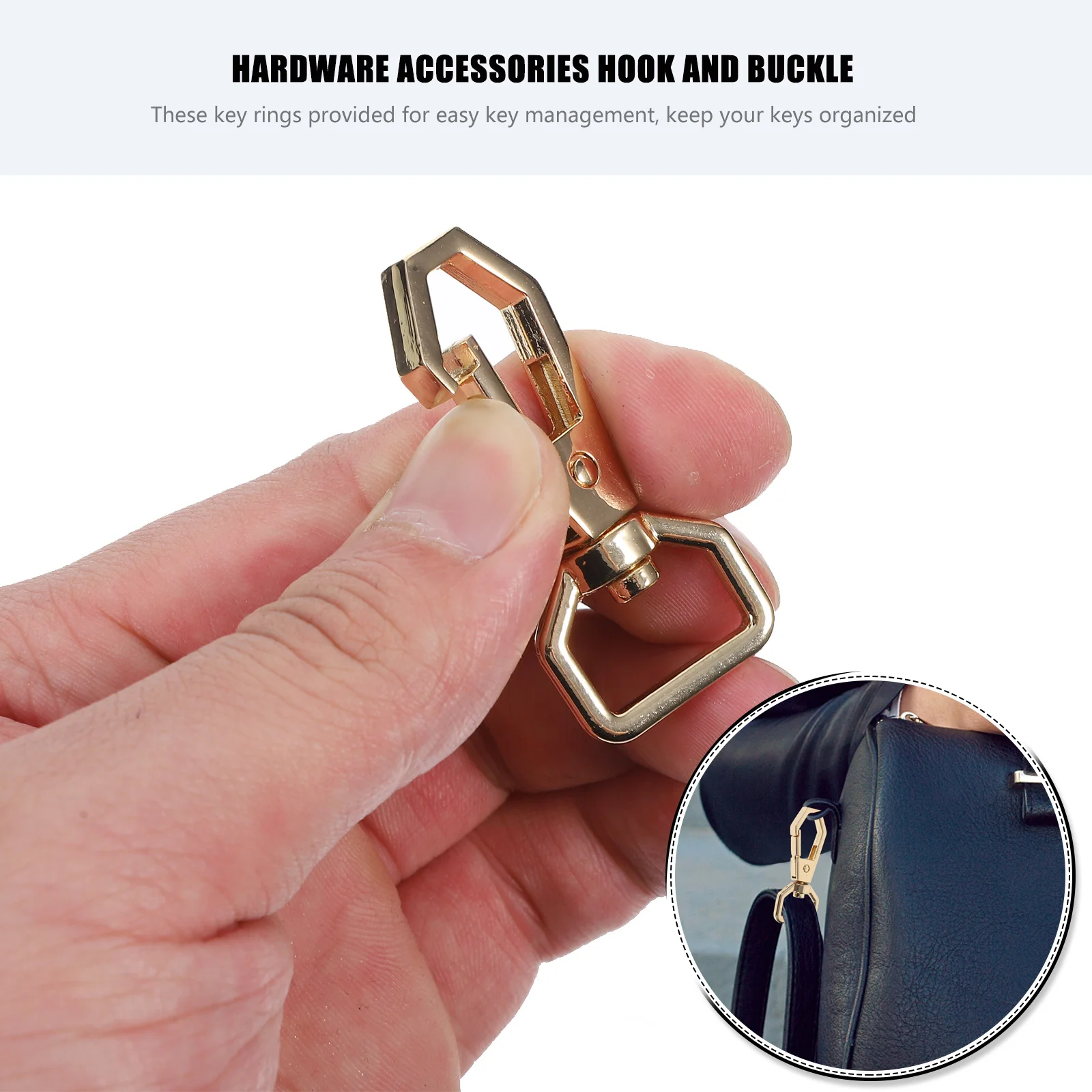 

10 Pcs Hook and Clasp Accessories Key Chain Handbag Clasps Chains Women Keychain Alloy Swivel Hooks