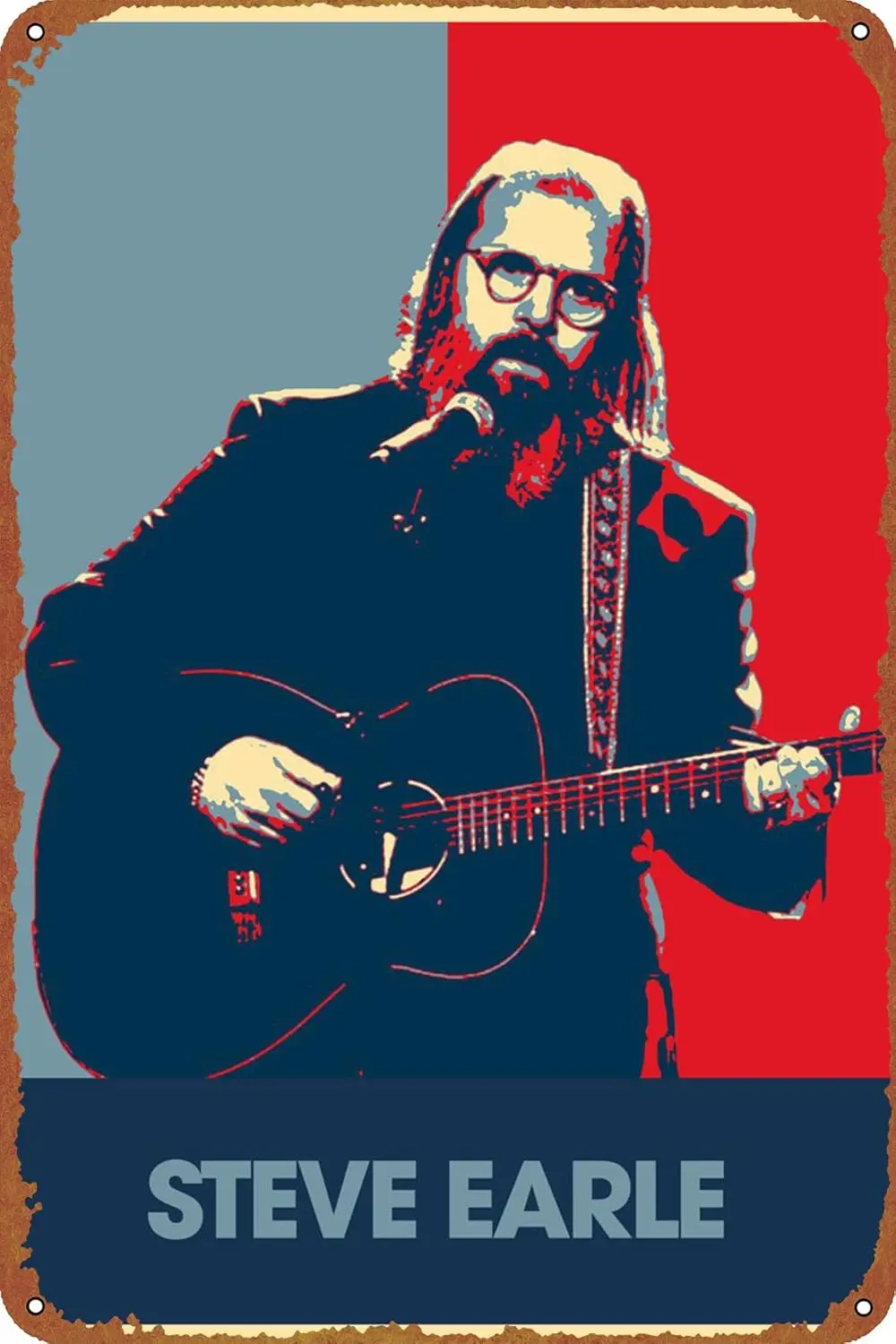 Steve Earle Poster Metal Sign Tin Metal Retro Wall Decor for Home,Street,Gate,Bars,Club-aluminum