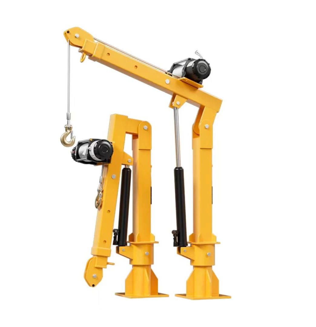 # FOR DC 12v 24v Rotating Arm Truck Vehicle Mounted Crane With Lifting Winch Hoist Electric Hydraulic Jib Crane Remote Control
