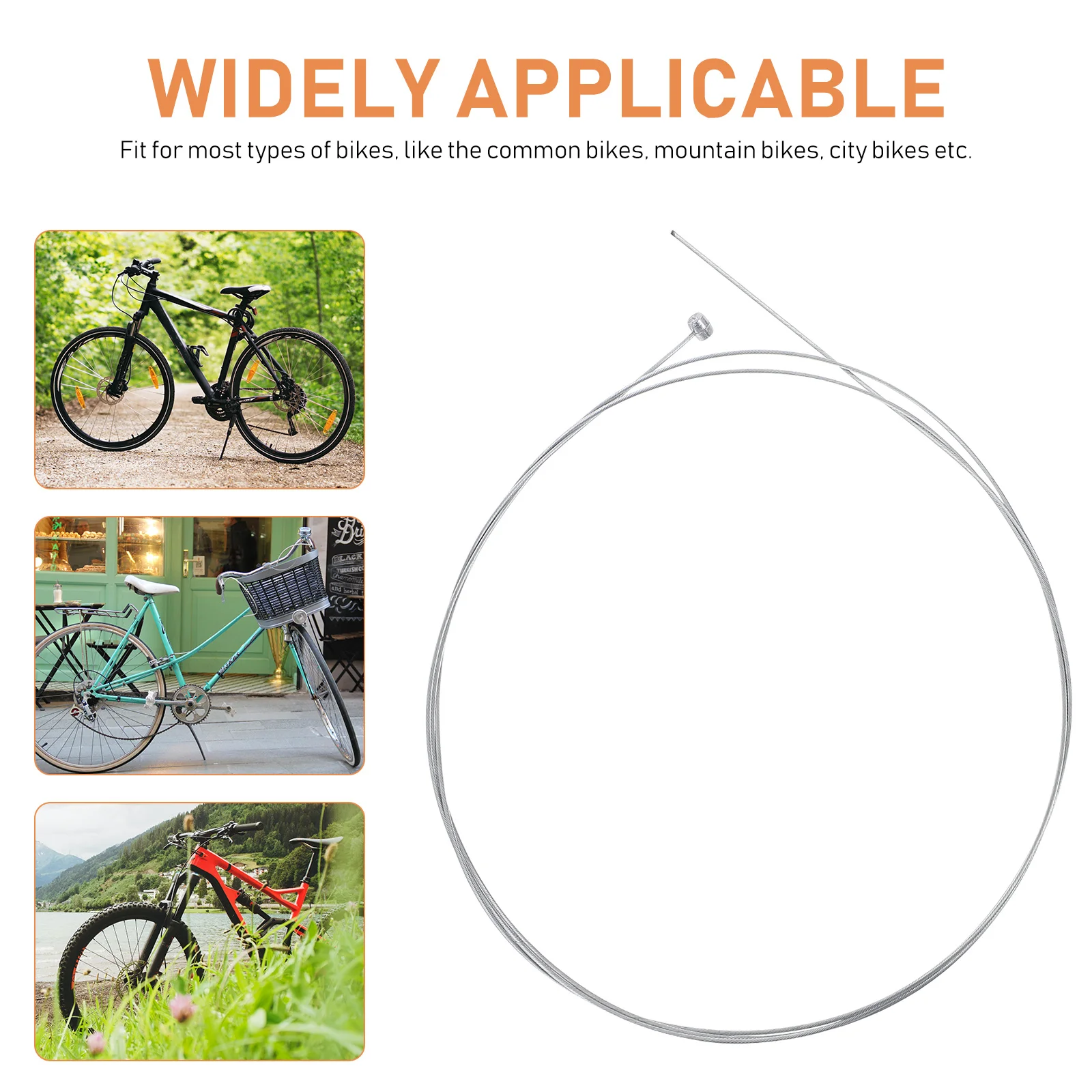 

10pcs 1.75M Cable Racing Brake Line Core Steel Bicycle Brake Line For Mountain Road Bike Racing Bike Repair Kit Silver