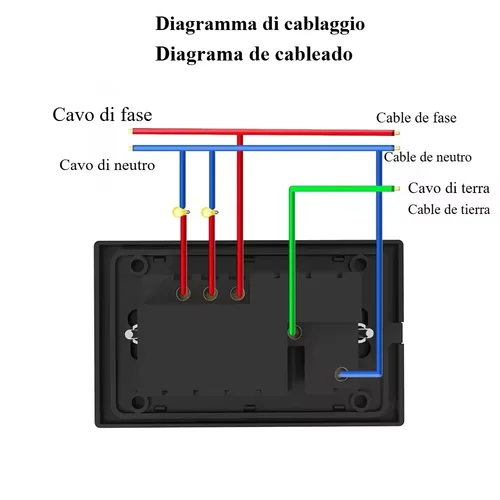 Imagen 2 del producto Melery Tuya Wifi inteligente Italia interruptor de luz UE Chile enchufe de pared Panel de vidrio enchufe remoto inteligente por Alexa Google Home