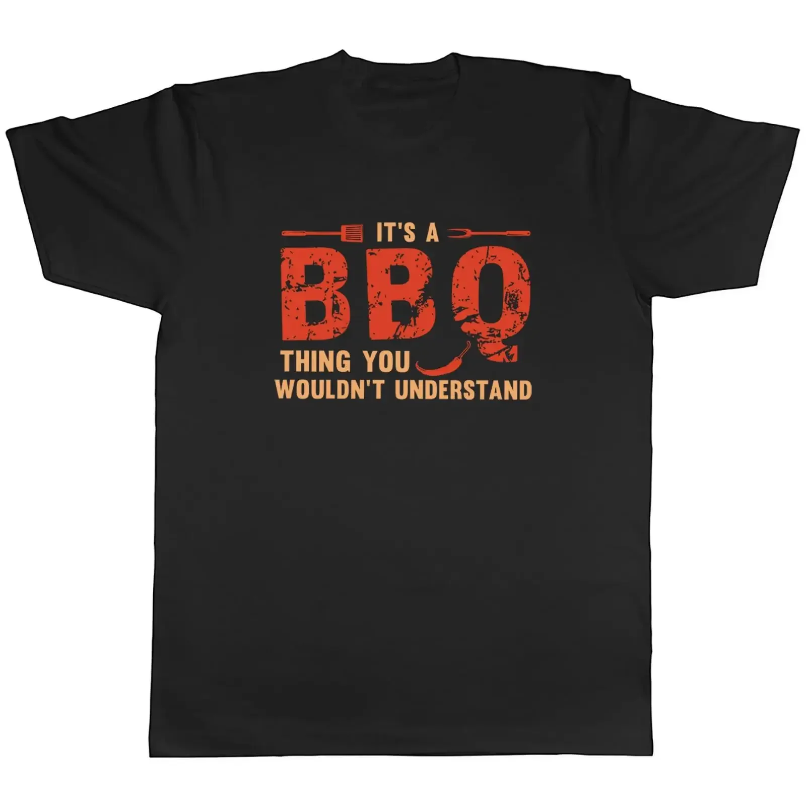 BBQ Thing Men's T Shirt Cookout Roast Grill Charcoal Party Picnic Tea  vintage Washed Comfortable Stretched Unisex streetwear