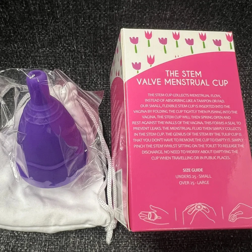 S/L Size Medical Silicone Women Menstrual Cup With Storage Bag Lady Period Discharge Valve Menstrual Cup Feminine Hygiene Cup