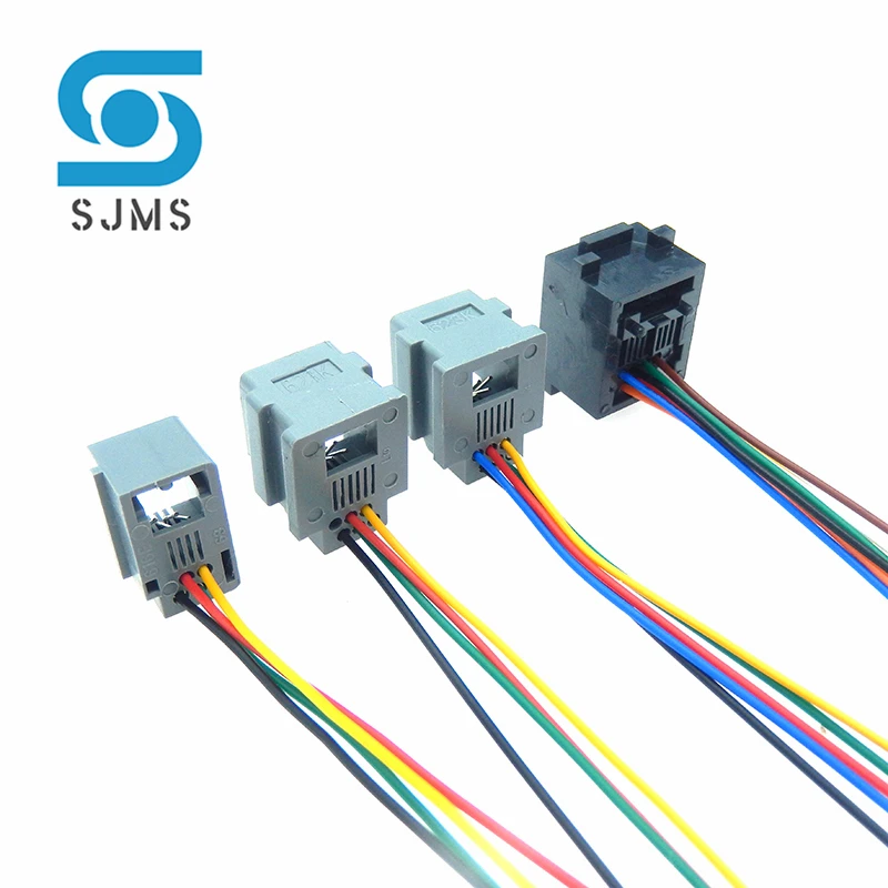 10PCS RJ11 RJ12 RJ45 Telefon WEIBLICHE BUCHSE 4P4C 6P4C 6P6C 8P8C Stecker Mit Draht Weibliche Jack Anschlüsse 616E 623K 616M 641D – Detail 4
