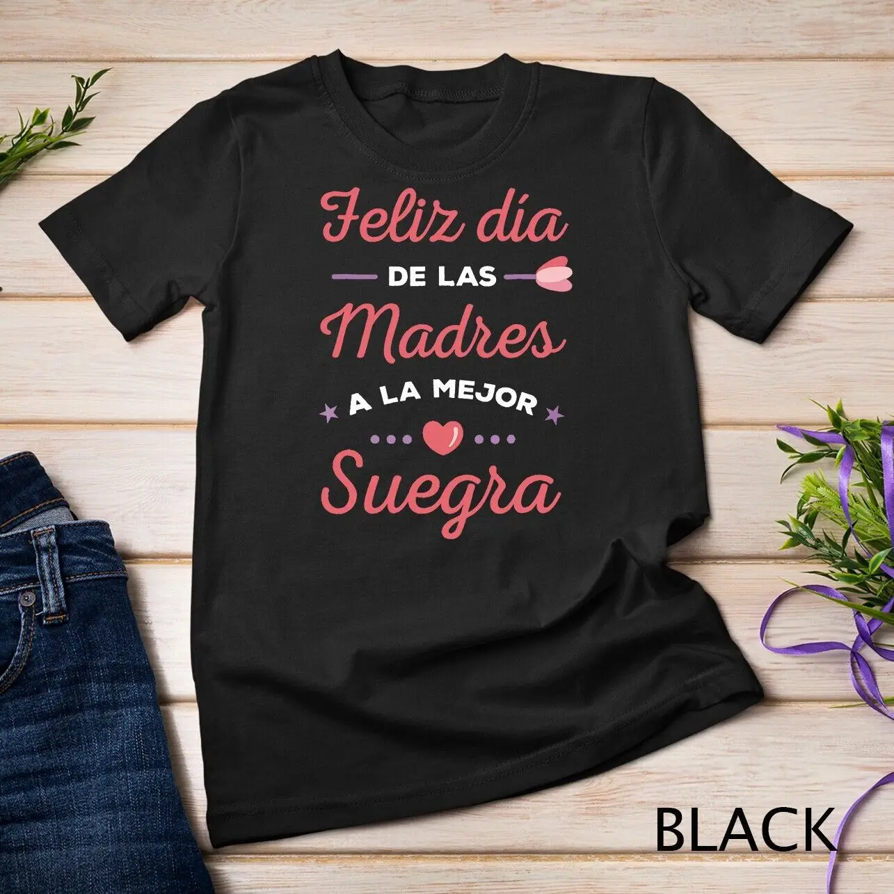 Feliz Dia de Las Madres a la Mejor Suegra Regalo T-Shirt Unisex T-shirt