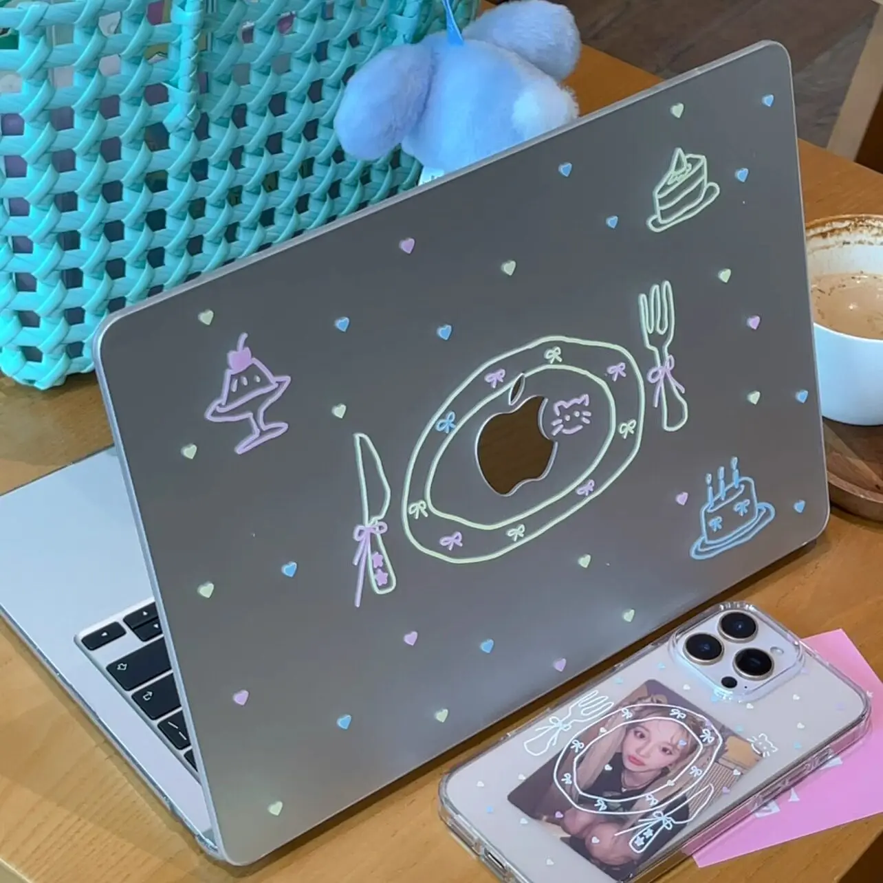 

Cake Knife Fork Crystal Laptop Cover For Macbook Air 13 15in NEO M5 M4 A3240 A3113 A3241 A2941 A2337 Pro 14 16 M3 M2 M1 A2338