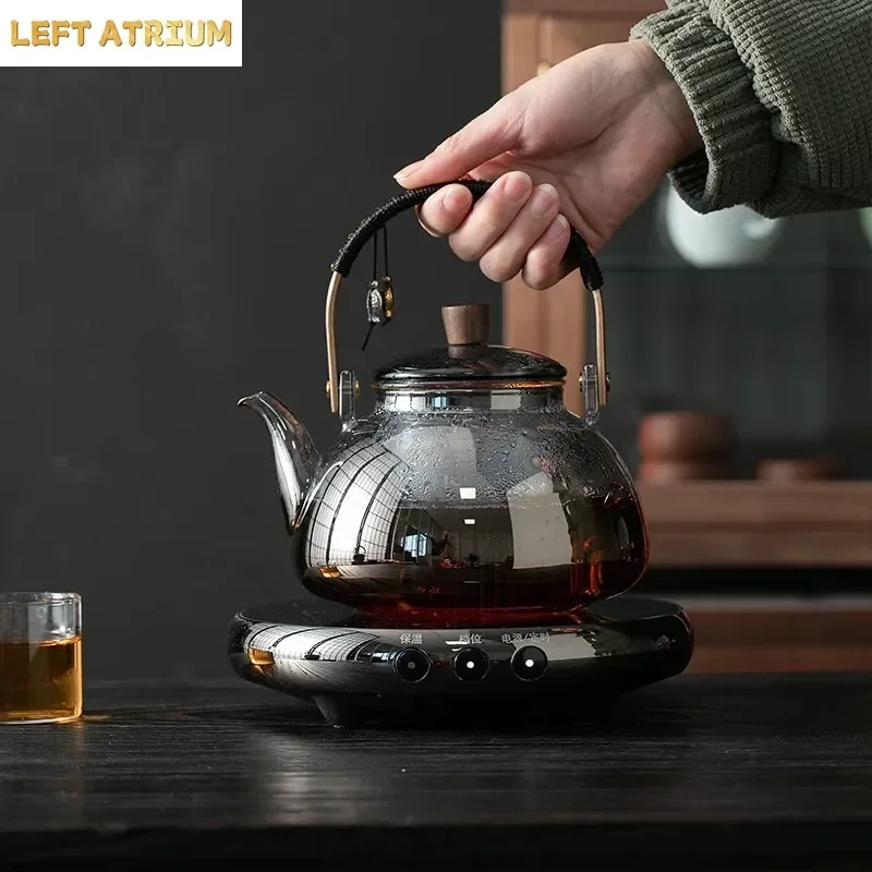 Heat Resistant Glass Coffee Kettle Multifunctional Loose Leaves Tea Maker Practical Beverage Kettle