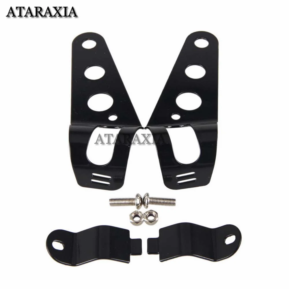Universal Motorcycle Headlight Mount Bracket Fork Ear Chopper Headlamp Holder Clamp Adjustable Motor Fork Mount 28-36mm 35-43mm view 3