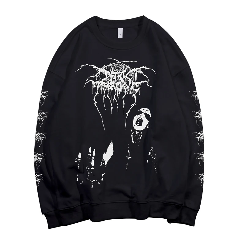 Nieuwe Dark Heavy Metal Hoodies Darkthrone Sweatshirts Bathory Pullover Tops Casual Harajuku Streetwear Hoody Tops