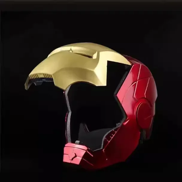 New 1:1 Marvel Iron Man Electric Helmet Multi Piece Manual Opening Helmet Model Luminous Adult And Children'S Toy Gift