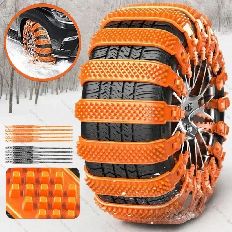 Winter Car Tire Snow Chains Anti Skid Chains Wheel Tyre Winter Snow Tire Tyre Outdoor Emergency Accessories Tools