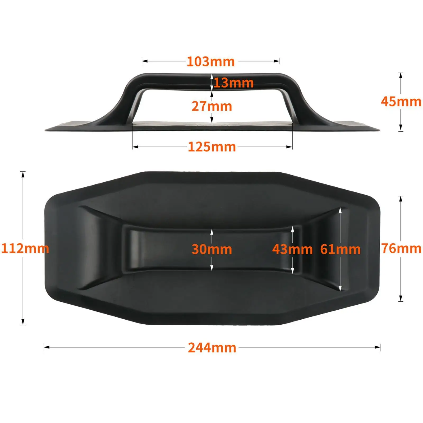 Boat Grab Handle Replacement Hardware Comfortable Portable Accessory Rubber Boat Handle for Kayak Fishing Surfing Dinghy Raft