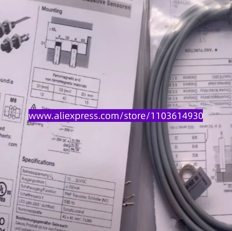 

2PCS New approach switch IS 208MM/4NO-4N0-S8.3 IS 208 MM-4NO-2N5