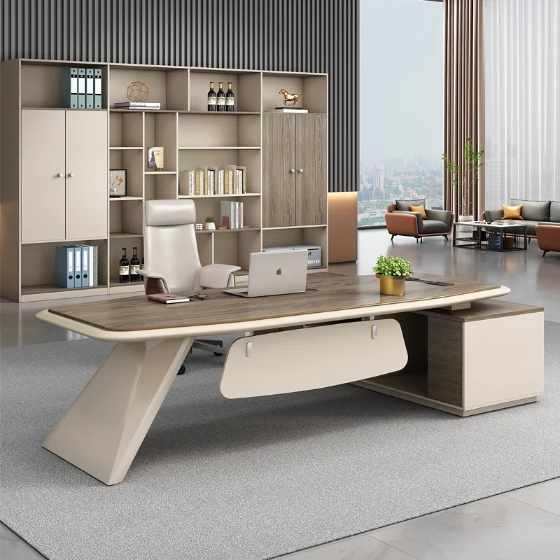 Simple Design Corner Office Desks Computer Modern Wooden Manager Office Desks With Drawers Minimalist Furniture Escritorio LLOD