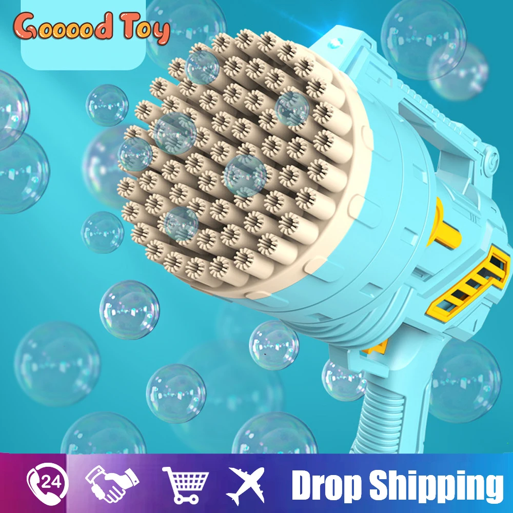 69 Holes Child Toy Soap Bubble Blower Bubble Gun Machine Automatic Bubble Maker Toys Outdoor Games for Wedding Girls Children