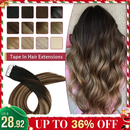 Cinta Moresoo en extensiones de cabello humano, extensión de cabello Remy liso brasileño, cinta Invisible Natural sin costuras ins 100% cabello Real