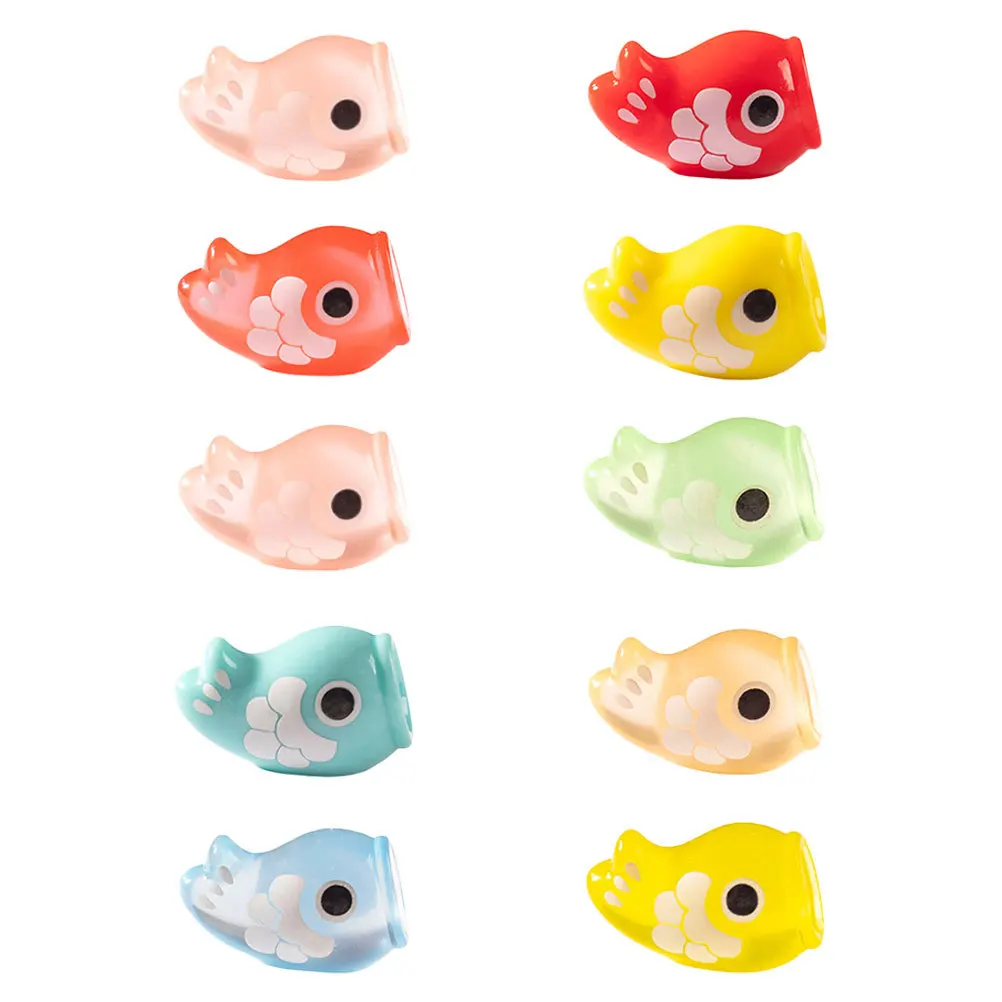 10개 미니 일본 잉어 장식 발광 미니어처 조경 조각 인형집 서재 사무실 발광 분재 요정 정원용