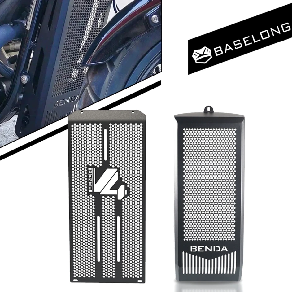 

2023 2024 BD500-2/V4 BD500 V4 Radiator Grille Guard Cover FOR BENDA BD300 BD 300 500 Motorcycle Radiator Guard Protector Cover