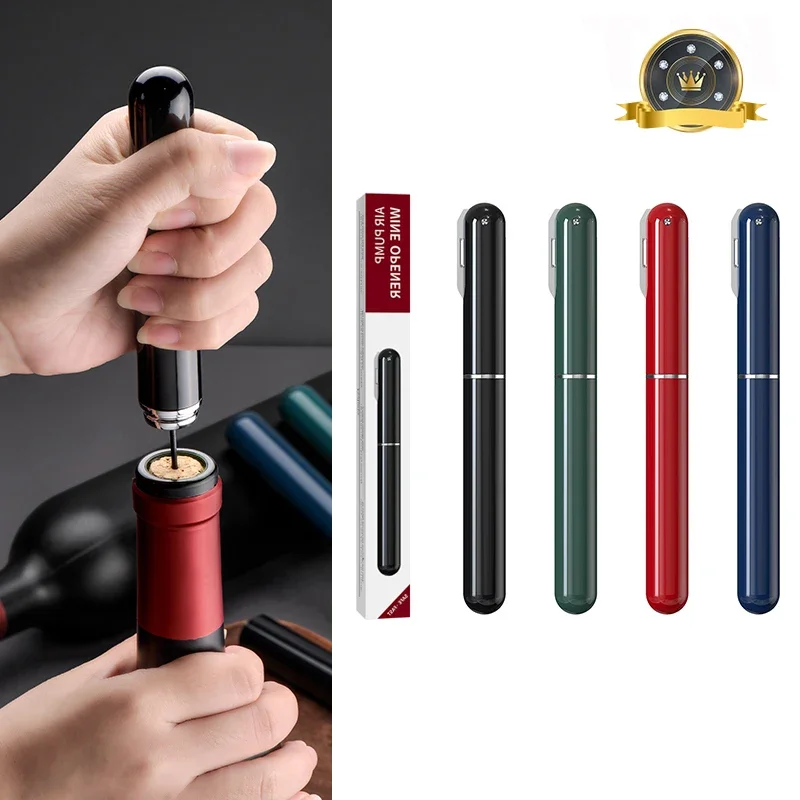 Air Pump Wine Bottle Opener Portable Wine Corkscrew Stainless Steel Pin Air Pressure Wine Corkscrew for Home Party Wine Tools