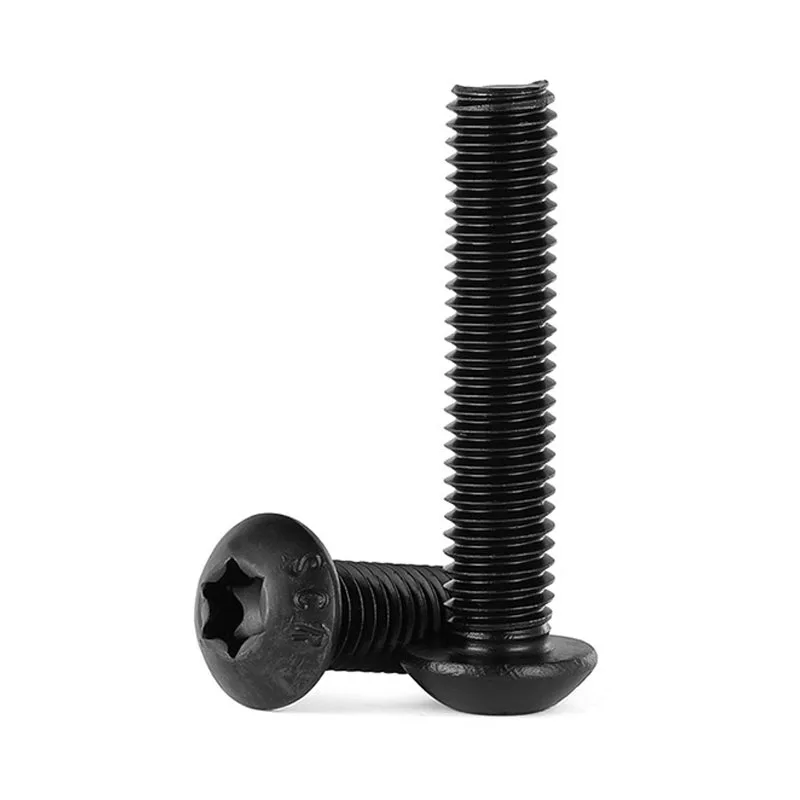 Machine screw M3 M4 M5 M6 M8 M10 Grade 10.9 steel Black Torx Button Pan Head Six Lobe Bolt Length 4mm~30mm