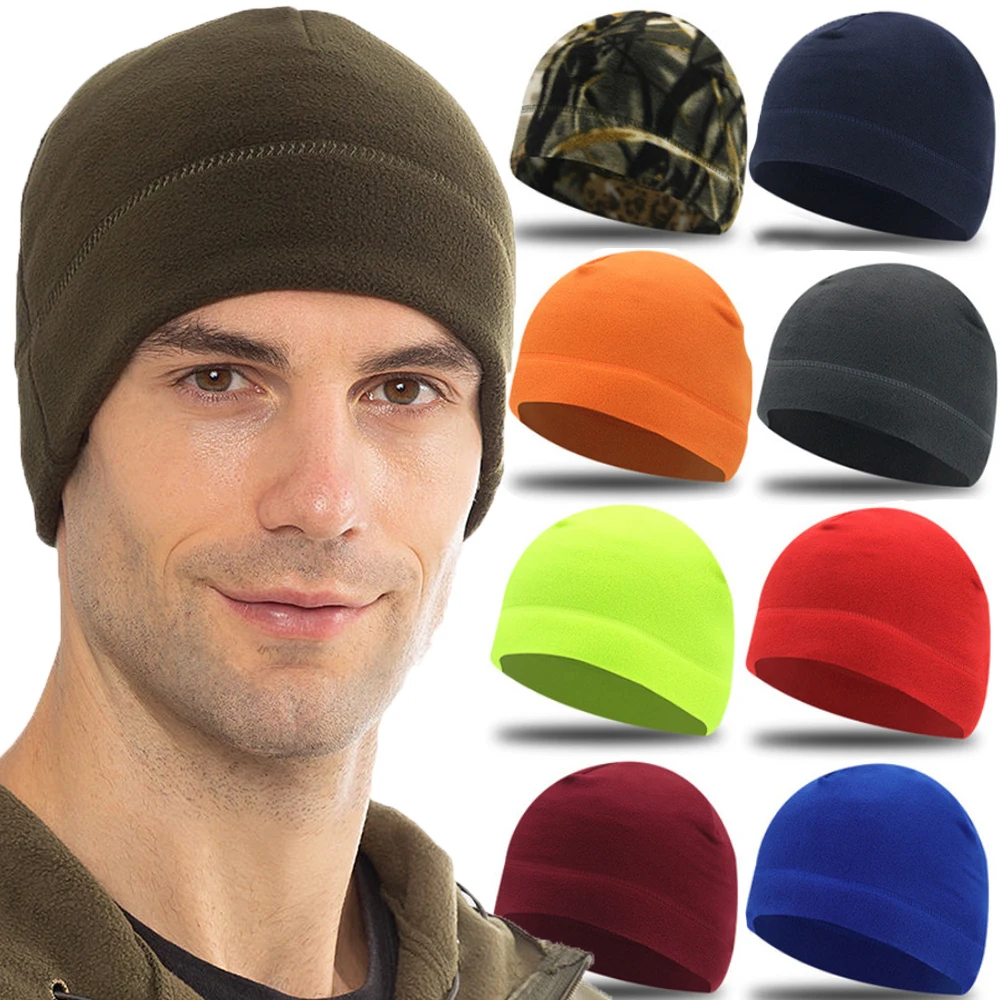 New Outdoor Fleece Sports Hat Fishing Cycling Bonnet Hunting Military Tactical Unisex Warm Windproof Winter Camping Hiking Caps