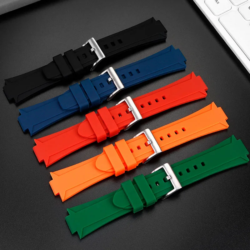 Convex silicone bracelet for CASIO G-Shock GST-B400 GST-B200 series rubber watchband accessories watch strap 24*14mm 24*16mm