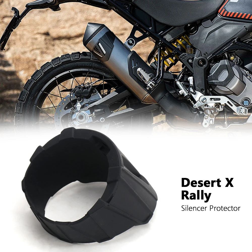 

Motorcycle For Ducati Desert X DesertX DESERT X Rally 2022- Exhaust Shield Muffler Pipe Protector Cover Heat Shield Black