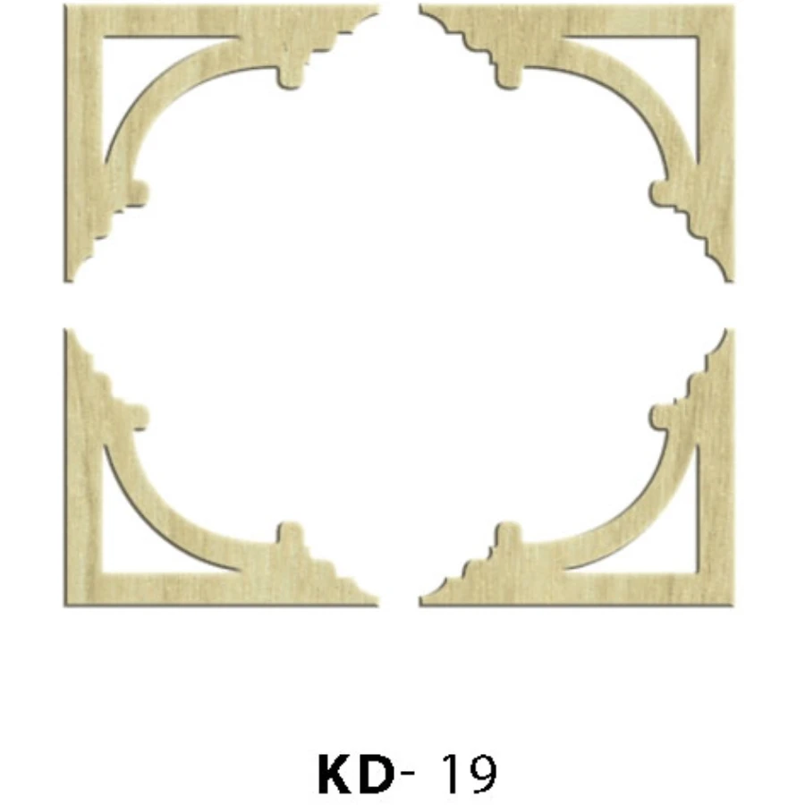 KD19 corner Motif 4 Set wooden package ornament, hobby wood ornament