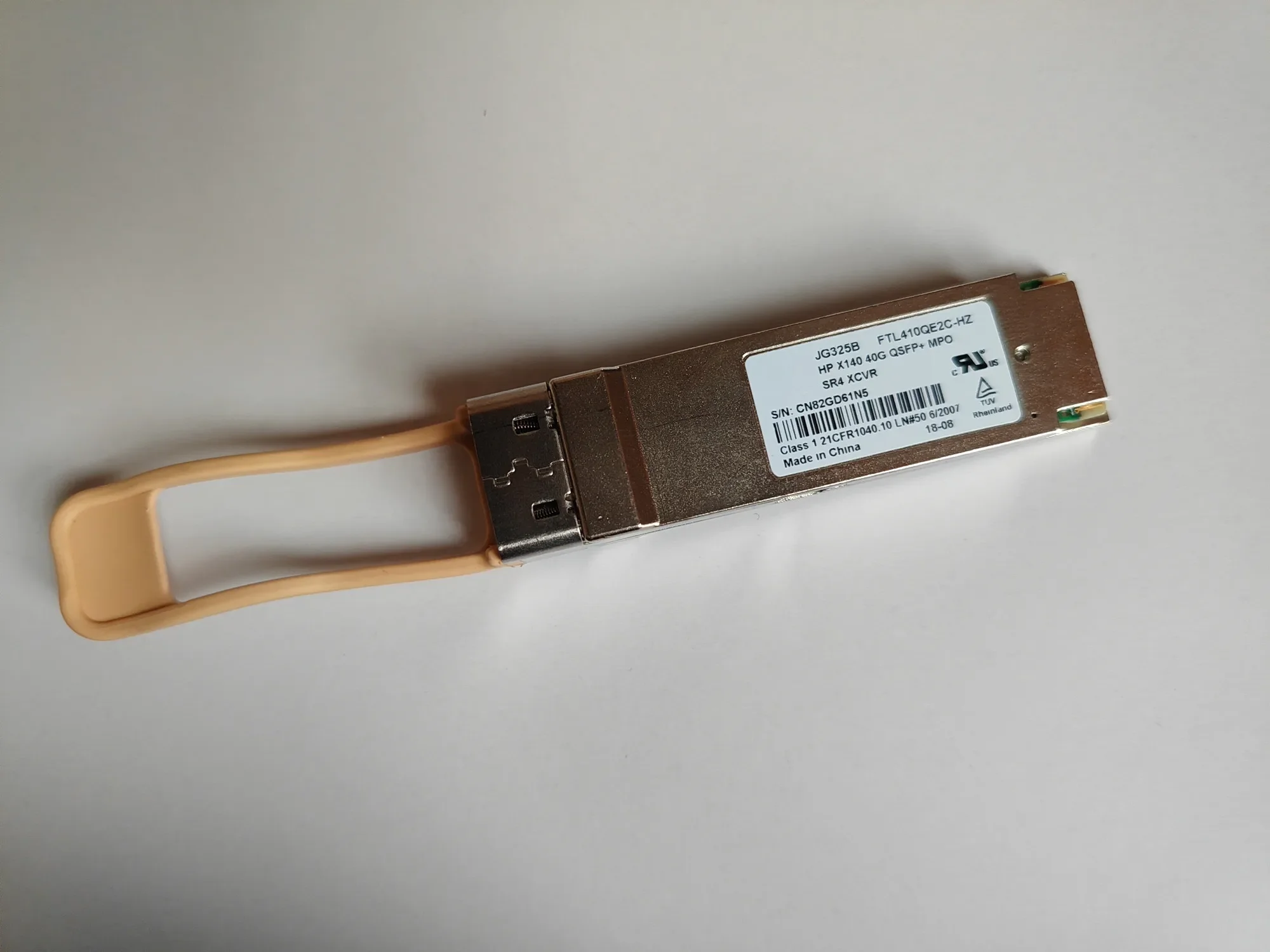 

Original New QSFP MPO 40G Fiber Optical Module JG325B FTL410QE2C-HZ X140 40G QSFP+ MPO SR4 XCVR 40g Fiber Switch Transceiver