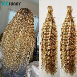 Curly Bulk Human Hair For Braiding 27 613 Bulk Loose Deep Wave Hair For Braids 4 30 Double Drawn Bulk Hair For Boho Braids