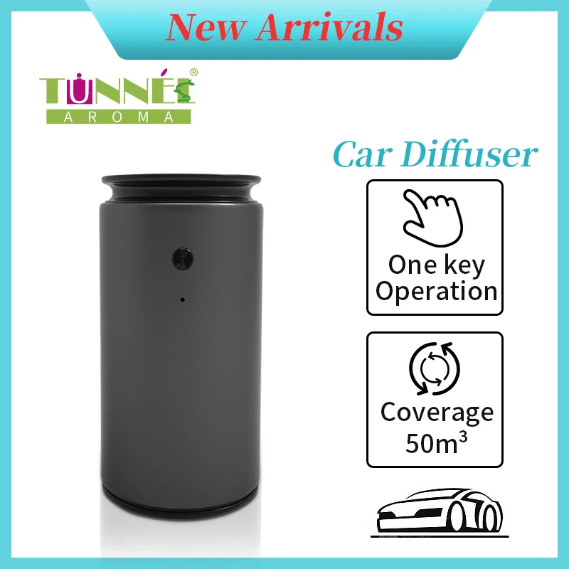 

AROMA TUNNEL Intelligent Car Aroma Diffuser Portable Scent Machine Rechargeable Vibration Sensor Switch Flavoring For Car