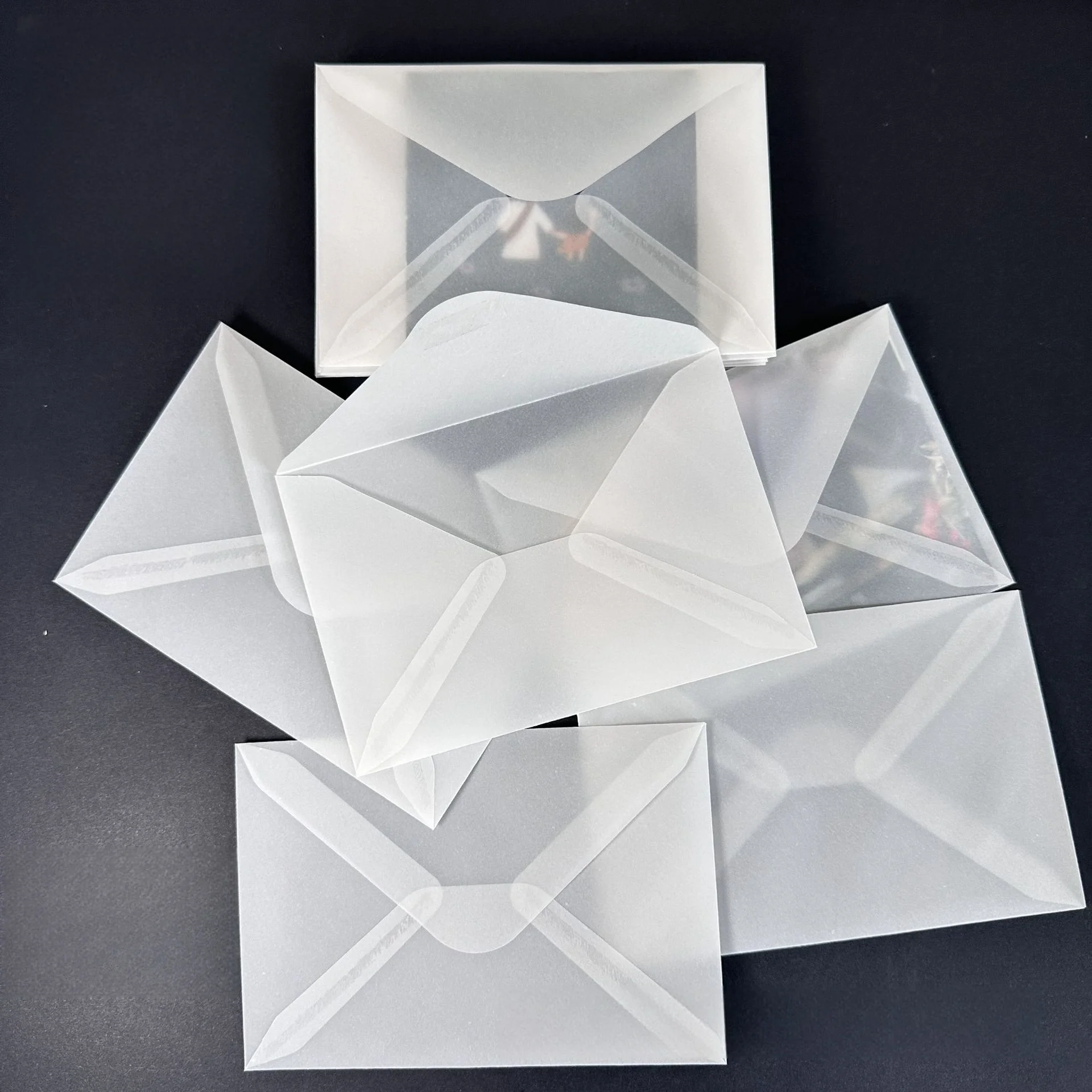 

50pcs Sulfuric Acid Paper Envelope Translucent Blank Invitation Postcard Wedding Envelope 10.5x15.5cm