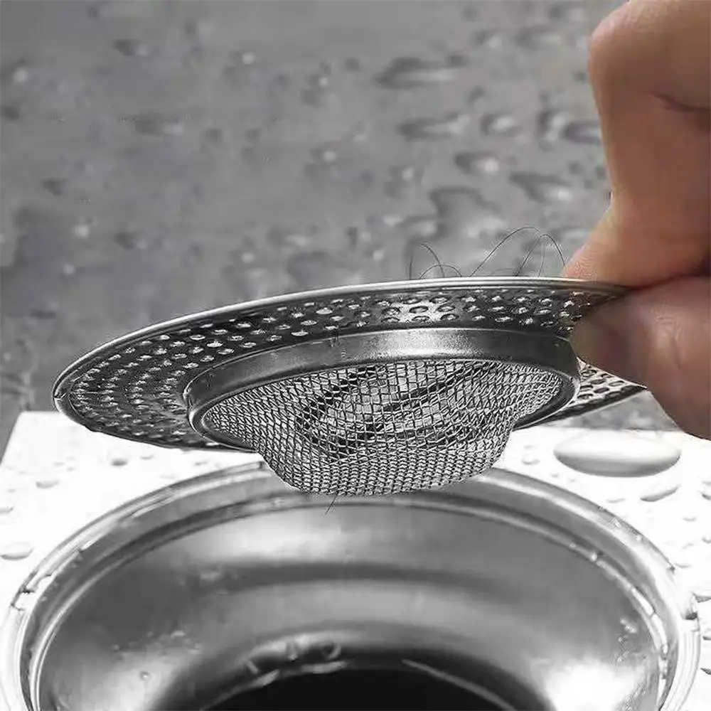 

Bathroom Kitchen Sink Filter Screen Hair Filter Cover Stainless Steel Floor Drain Sewage Filter Screen Home Cleaning Supplies