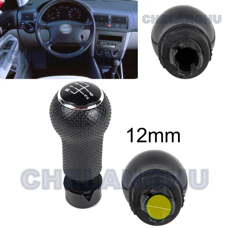 

For VW Golf 4 Mk4 Jetta Bora 1999 2000 2001 2002 2003 2004 Car-styling car 5 speed 12mm Small hole Gear Shift Knob