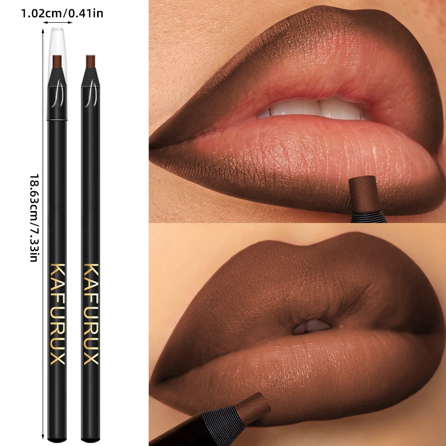 12色マットリップライナーペン 長持ちリップグロス 高発色リップティント 防水 レッドブラウン リップライナー 韓国コスメ ギフト