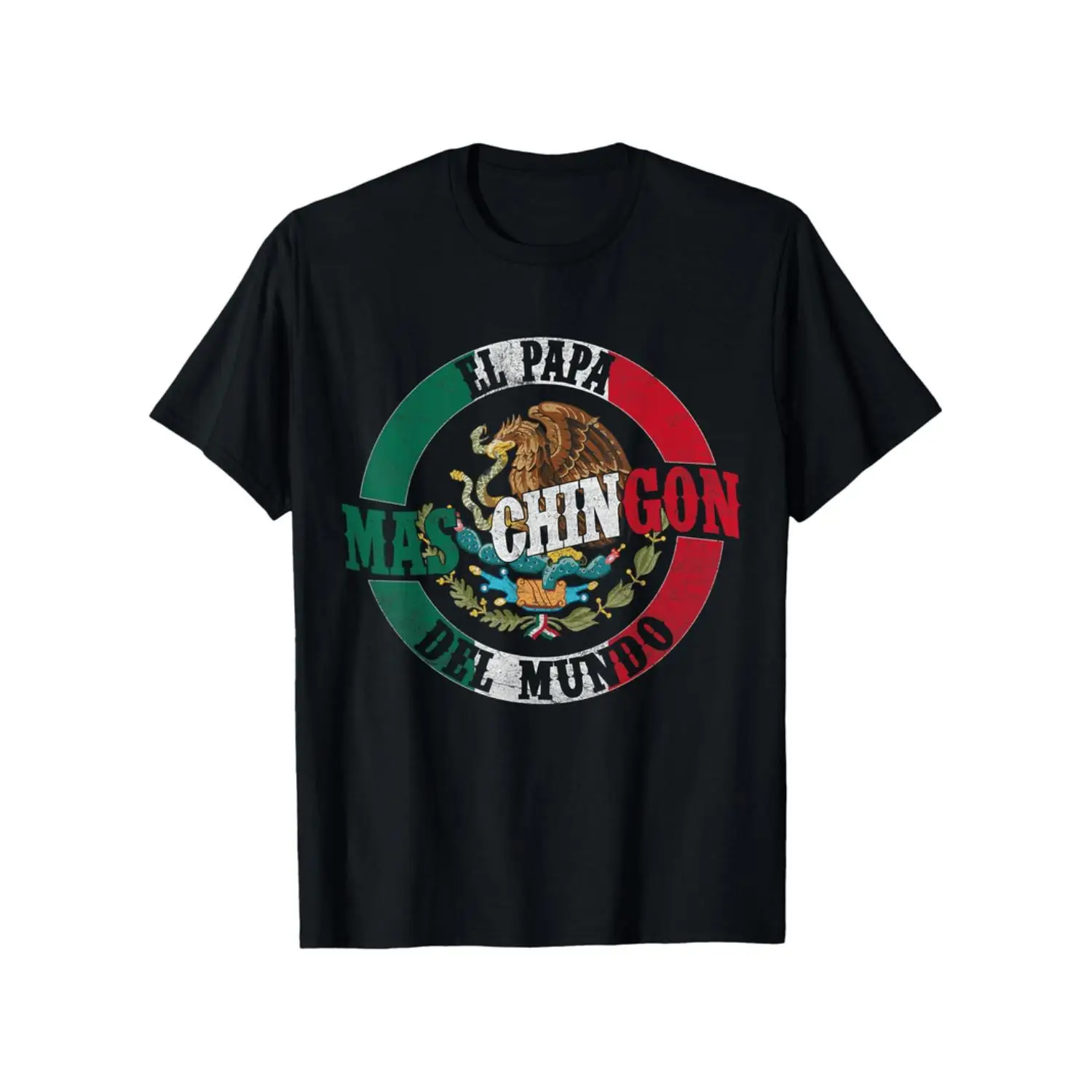 

Funny Mexican Dad T-Shirt, "El Papa Mas Chingon del Mundo" Graphic Tee, Men's Cinco de Mayo Top, Father's Day Gift