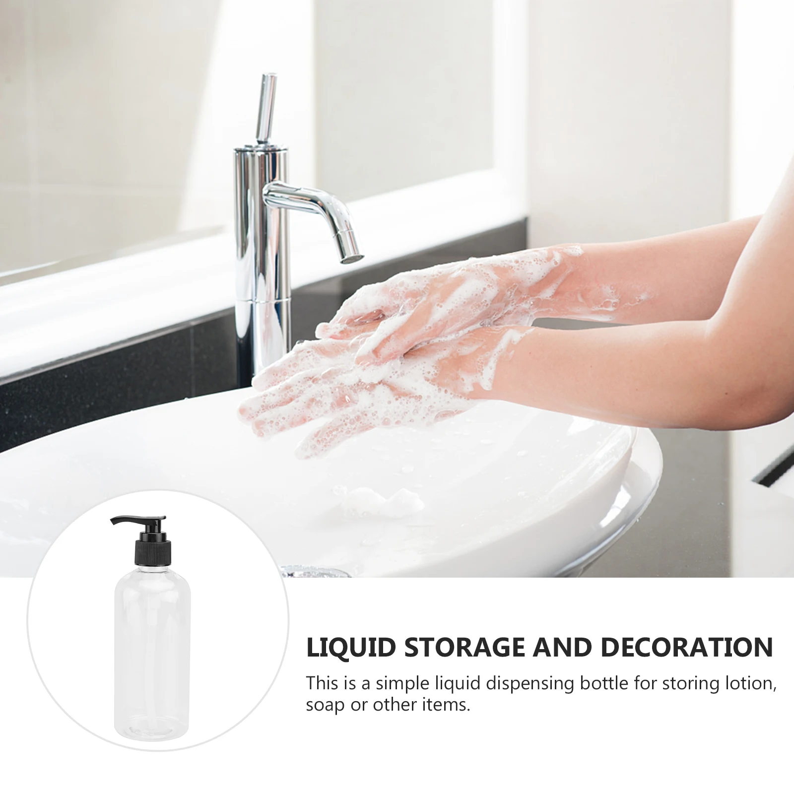 

5 Pcs Squeeze Bottle Shower Gel Pump Empty Dispenser Press Body Wash Liquid Dispensing Storage Bottles for Liquids