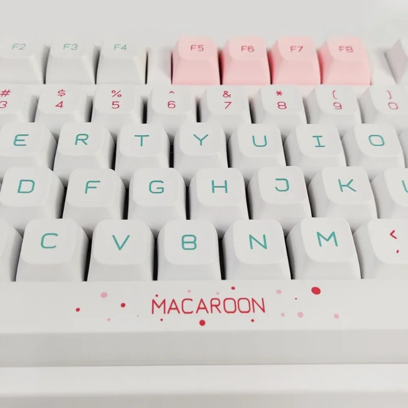 135 teclas macaron cor xda perfil pbt teclas para cereja mx switch teclado mecânico para jogos diy sublimação substituir tampa chave